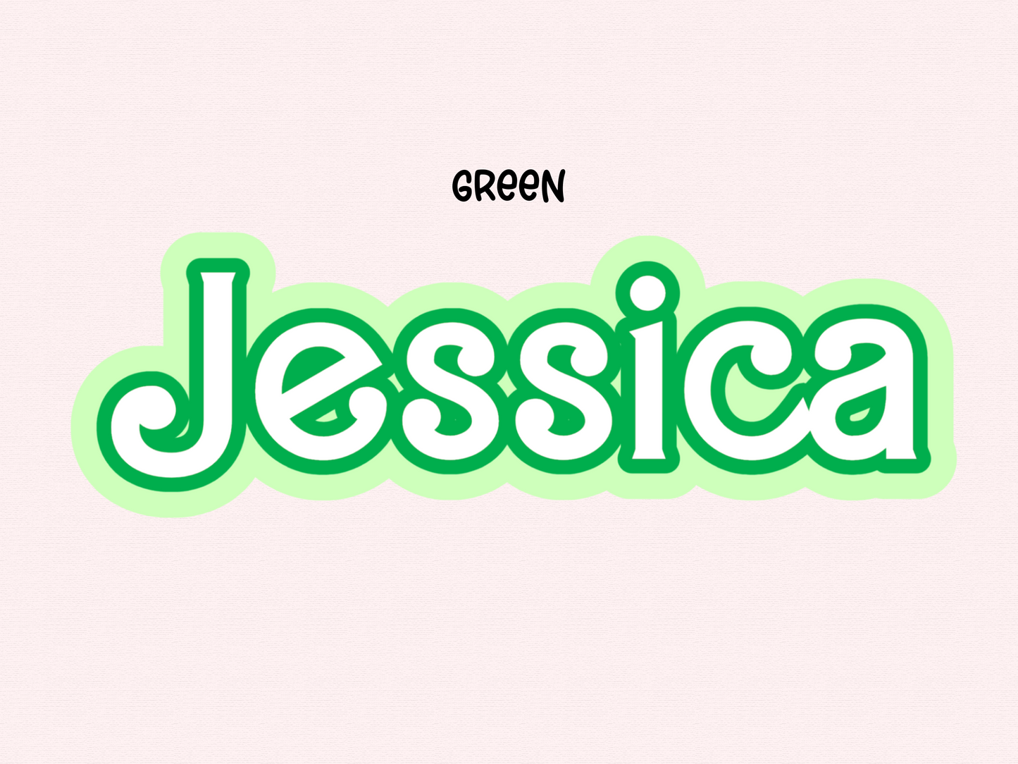 Barbie Inspired Personalized Name Sticker. Ships next Day. Size, Material, and Color options.