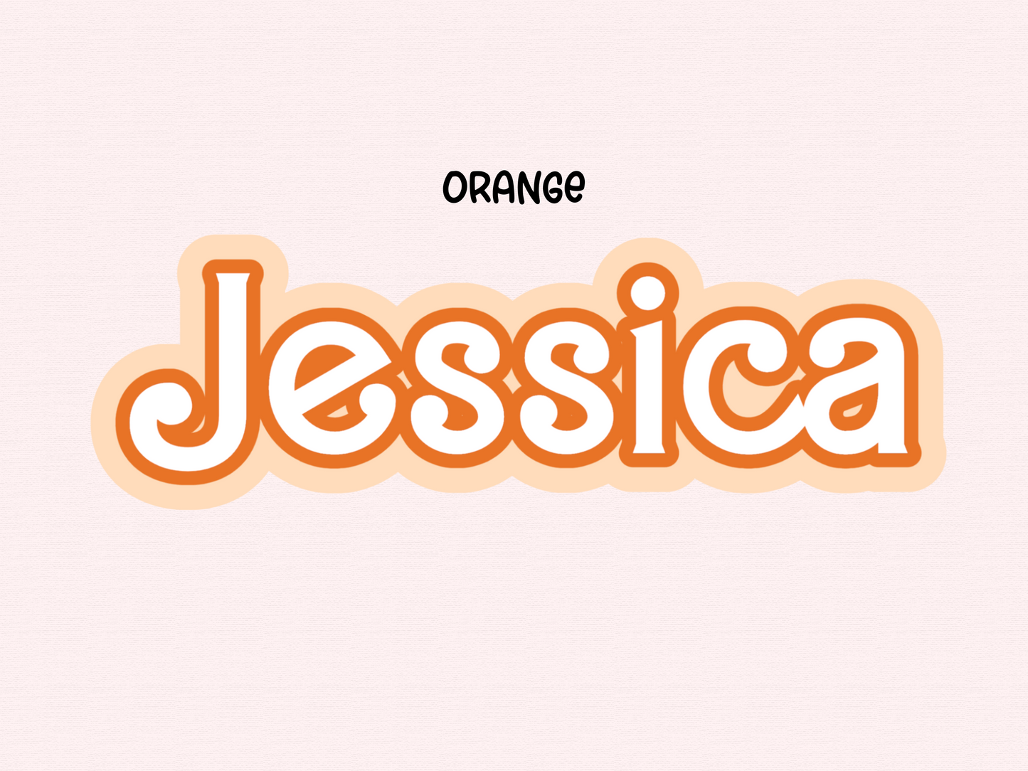 Barbie Inspired Personalized Name Sticker. Ships next Day. Size, Material, and Color options.