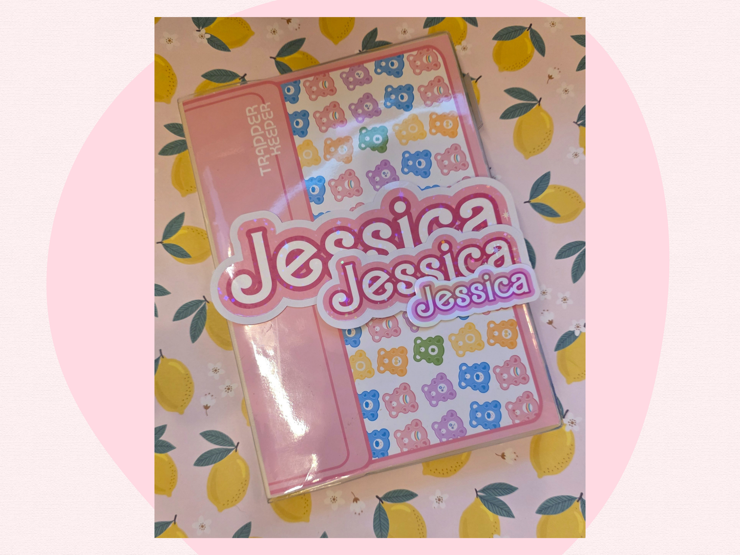Barbie Inspired Personalized Name Sticker. Ships next Day. Size, Material, and Color options.