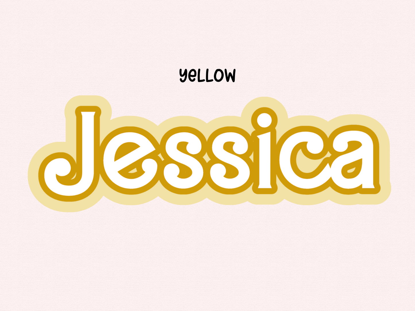 Barbie Inspired Personalized Name Sticker. Ships next Day. Size, Material, and Color options.