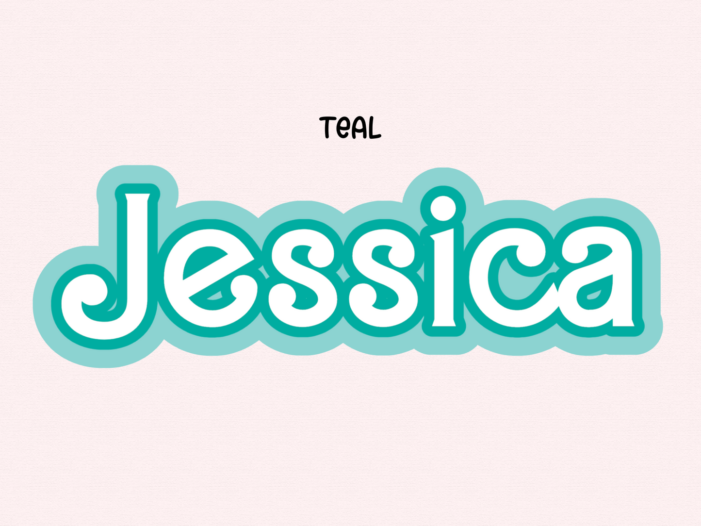 Barbie Inspired Personalized Name Sticker. Ships next Day. Size, Material, and Color options.