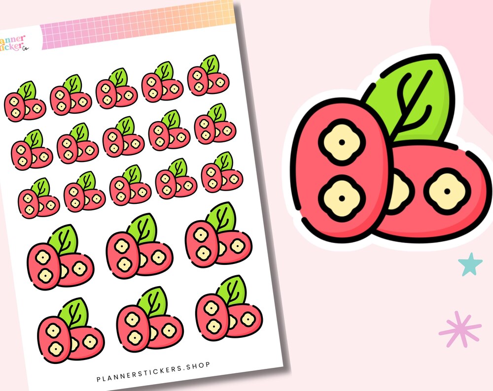 Partridge Berry Planner Stickers Sheet
