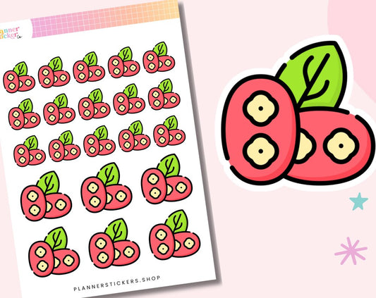 Partridge Berry Planner Stickers Sheet